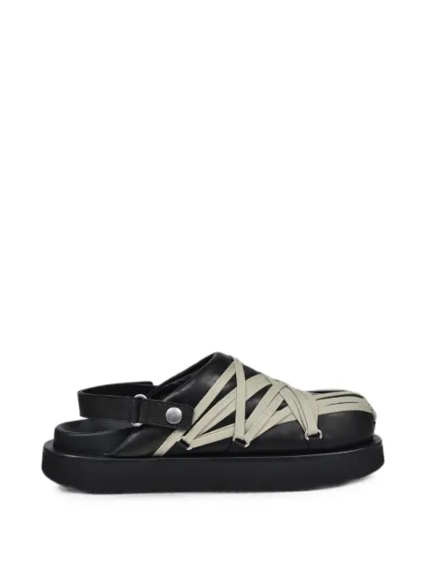 Rick Owens lace-up platform mules Black RU02F4803LGYW1