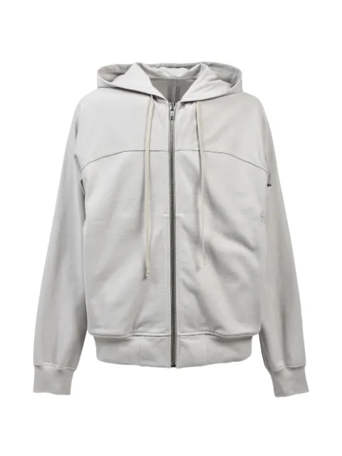 Rick Owens zip-up drawstring hoodie Grey RU01F2241BA