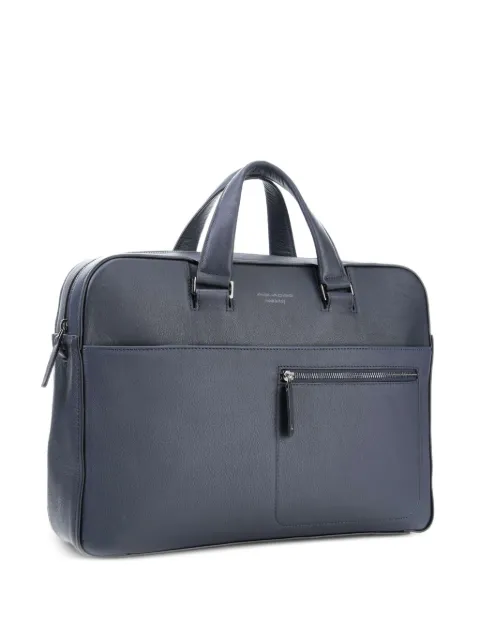 PIQUADRO David grained-leather briefcase Blue 294CA4141W86