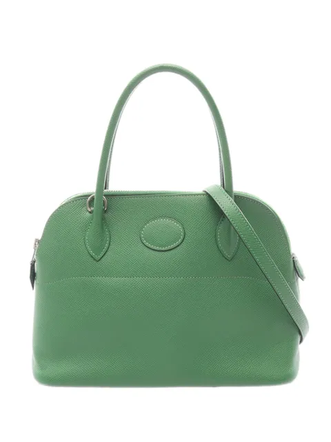Hermès Pre-Owned 2010 Epsom Bolide 27 satchel Green HIX20YW72KWP8H5M