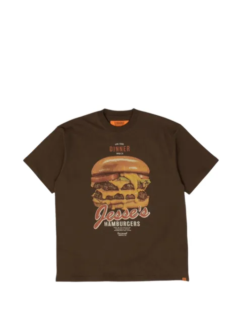 UNIVERSAL OVERALL graphic-print T-shirt Brown U2623219A