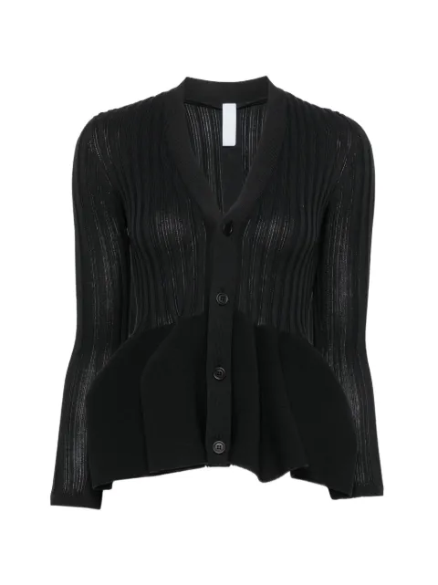 CFCL Pottery ribbed peplum cardigan Black CF012KE162GP00