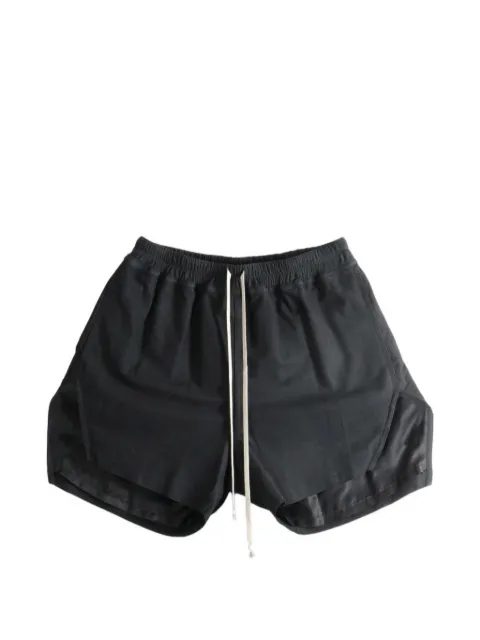 Rick Owens drawstring leather shorts Black RU02F4388LBS
