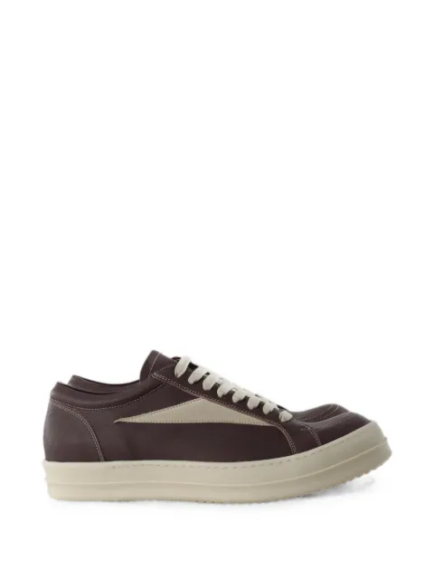 Rick Owens leather panelled sneakers Brown RU02F4897LGYLVS