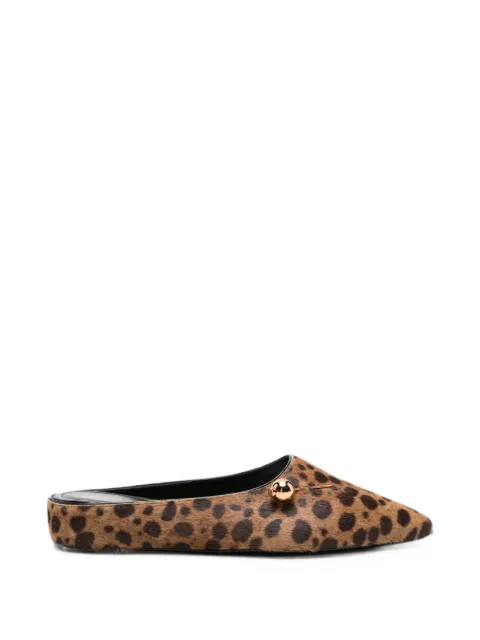 HERBERT LEVINE Sleep On It leopard-print leather mules Brown HBWF114
