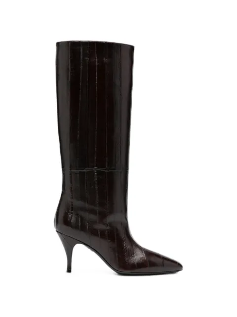 HERBERT LEVINE panelled knee-high leather boots Brown HBWF111