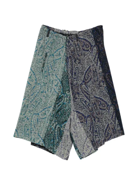 Y's patterned crop trousers Blue YVP22113