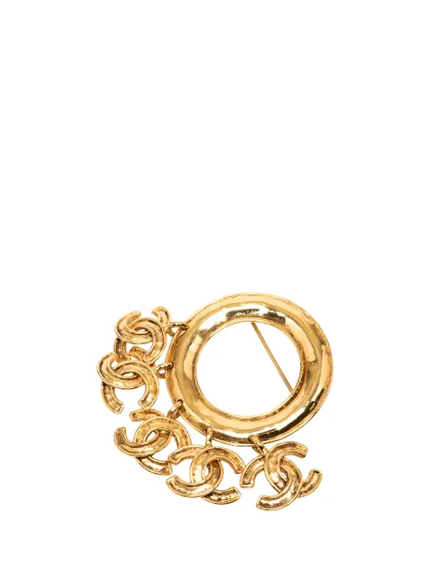CHANEL Pre-Owned 1994 CC Gold Plated Five Charm Ring Brooch costume brooch Gold YQ50FJOM84BMBG1W