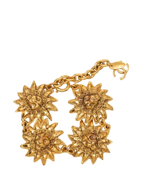 CHANEL Pre-Owned 1970-1980 CC Gold Plated Lion Head Medallion Link Bracelet costume bracelet Gold EWGVFHAAIG8RBXXJ