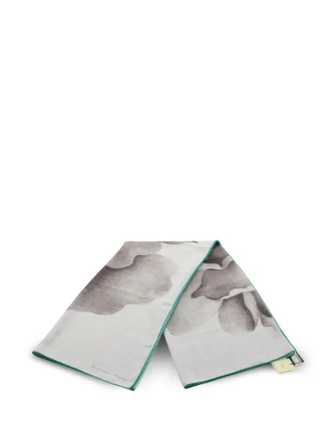 Hermès Pre-Owned 2020s Une Rose pour Alma scarf Grey 1084033