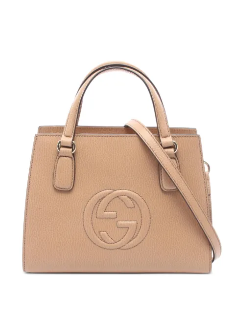 Gucci Pre-Owned 2010s Soho Interlocking-G leather tote bag Neutrals 1084344
