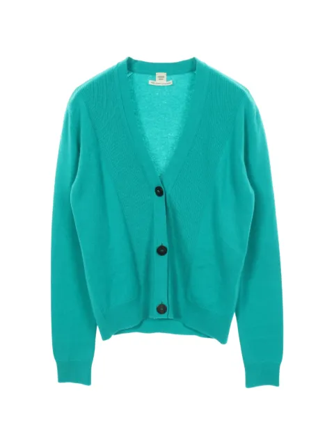 Hermès Pre-Owned 2010s V-neck cashmere cardigan Green 1081733