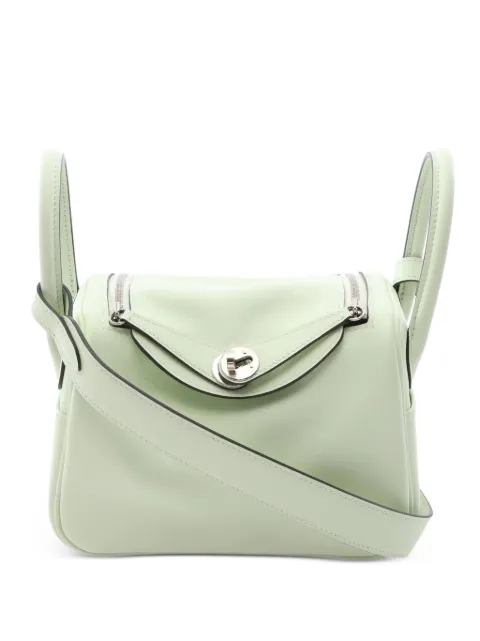 Hermès Pre-Owned 2022 mini Lindy tote bag Green 1083609U
