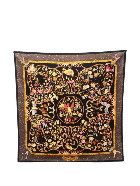 Hermès Pre-Owned 2010s 90 Pierres d'Orient et d'Occident scarf Black 1083424