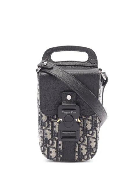Christian Dior Pre-Owned 2010s Saddle Vertical crossbody bag Blue 1084343