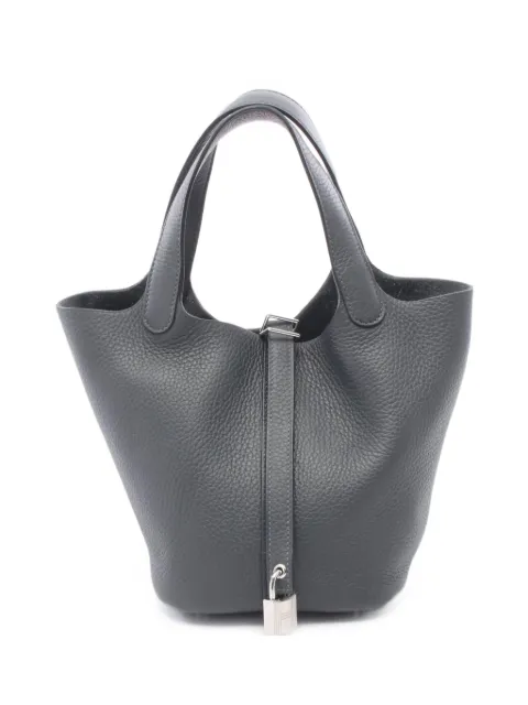 Hermès Pre-Owned 2026 PM Picotin Lock Clemence-leather tote bag Grey 1084553G