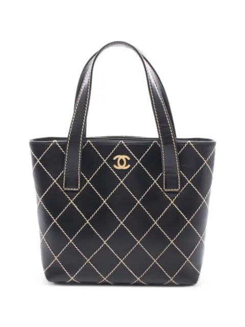 CHANEL Pre-Owned 2002-2003 Wild Stitch tote bag Black 10845467415634