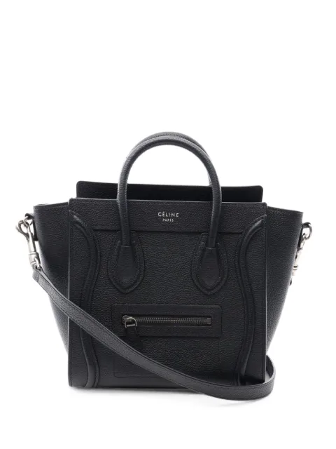 Celine Pre-Owned 2010s Luggage Nano shopper two-way handbag Black 1085367