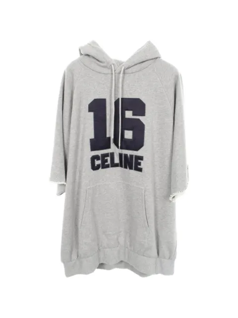 Celine Pre-Owned 2010s 16-patch hoodie Grey 1083895
