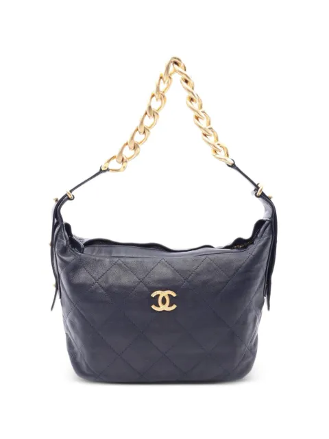 CHANEL Pre-Owned 2021 quilted chain-strap shoulder bag Blue 1084857CX5J42GJ