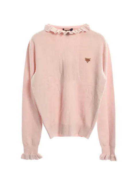 Louis Vuitton Pre-Owned 2010s logo-plaque sweater Pink 1083942