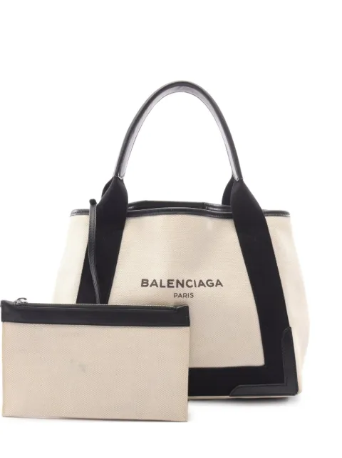Balenciaga Pre-Owned 2000s Navy Cabas tote bag Neutrals 1083799