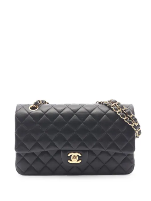 CHANEL Pre-Owned 2020-2021 Matelassé double flap shoulder bag Black 1083718