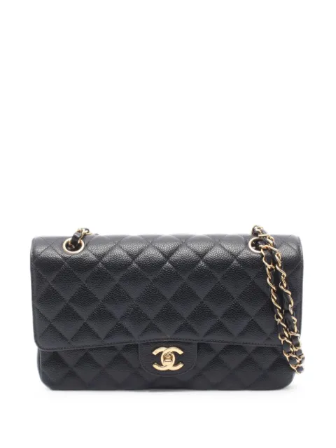 CHANEL Pre-Owned 2003-2004 double-flap shoulder bag Black 10855948854424