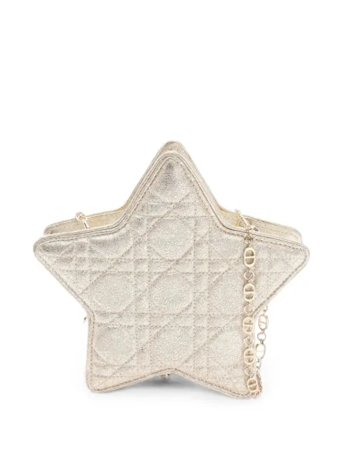 Christian Dior Pre-Owned 2000s Cannage star-shaped shoulder bag Gold 1084383