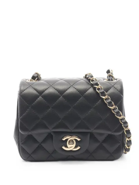 CHANEL Pre-Owned 2021 mini turn-lock shoulder bag Black 1084866K19XAE4K