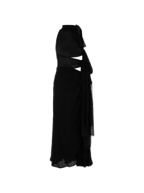 Alaïa cut-out georgette dress Black AA9R2772T666B