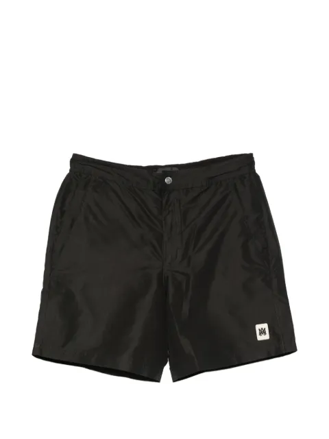 AMIRI logo-patch swim shorts Black AMBOSW1024