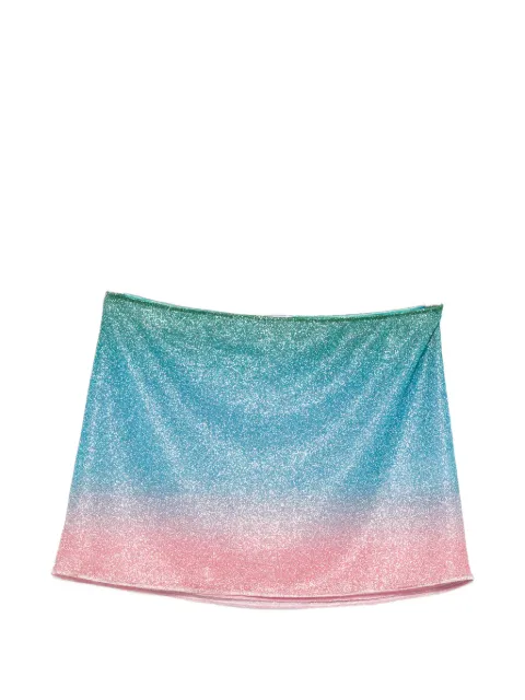 Oséree Lumière lurex mini beach skirt Blue LPKS250PRINTEDLUREX