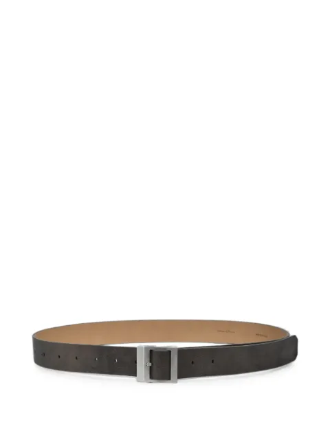 Rick Owens Stooges square-buckle leather belt Black RA02F0983LCD