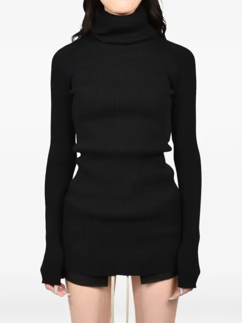 Rick Owens ribbed-knit roll-neck sweater Black RP02F5614RIBVI