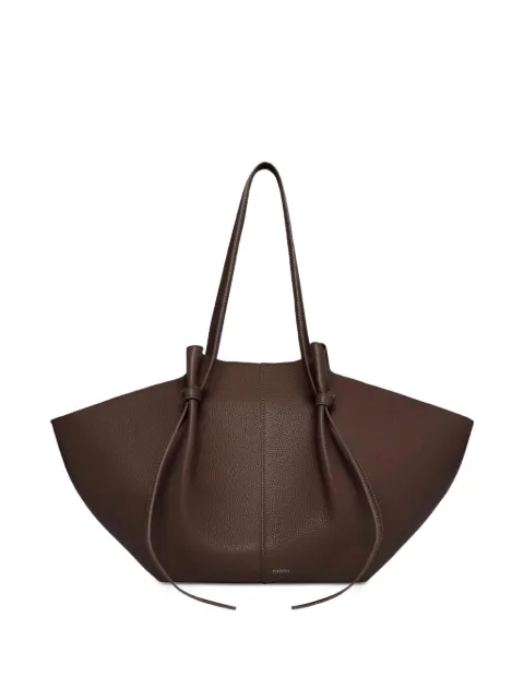 Yuzefi pebble-grained pleated shoulder bag Brown LARGEMOCHIPEBBLEESPRESSO