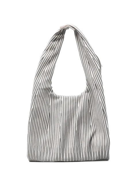 CFCL large Dayfuku striped pleated shoulder bag Neutrals CF012AG029