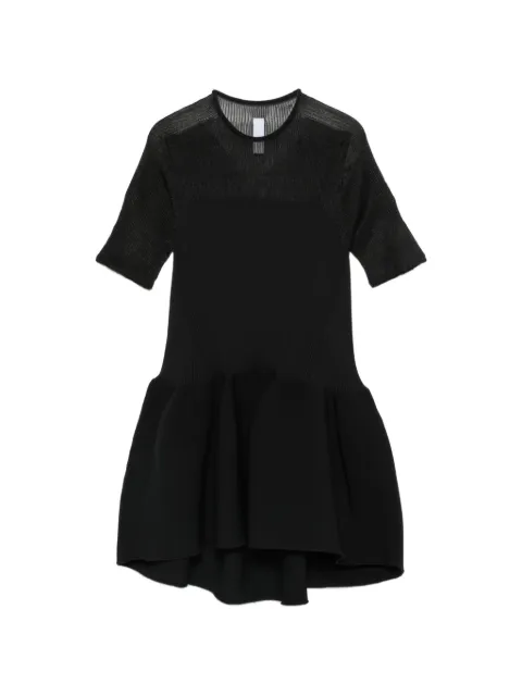 CFCL Pottery Lucent ribbed peplum top Black CF012KN023GP00