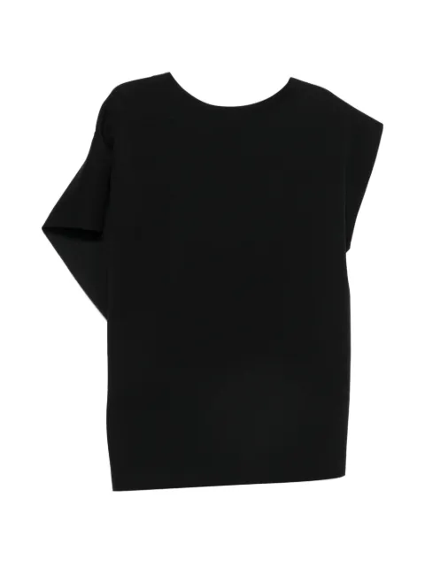 CFCL AC Milan draped asymmetric-sleeve top Black CF012KN053GP00