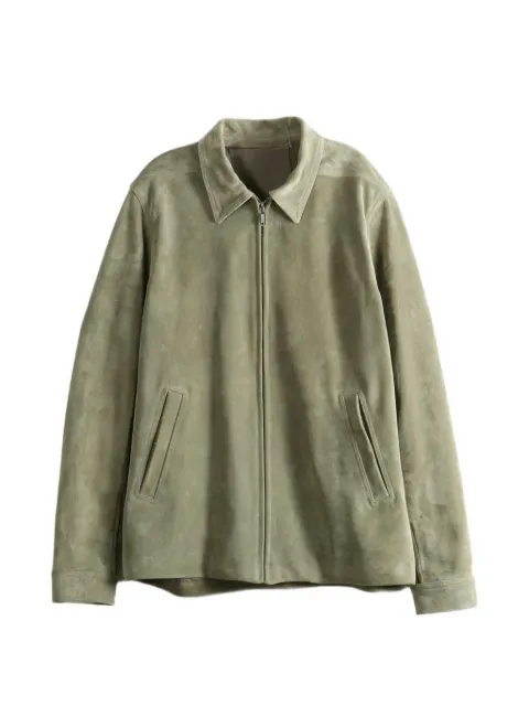 Rick Owens suede zip-up jacket Grey RU02F4764LCS