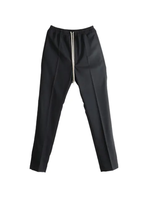 Rick Owens drawstring-waist pressed-crease trousers Black RU02F4390ZL