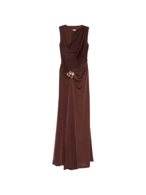 Rebecca Vallance embellished draped maxi dress Brown 26021706