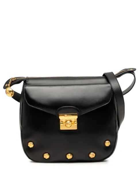 Ferragamo Pre-Owned 2010-2026 Studded Leather Crossbody shoulder bag Black DZPHT4L3C954I2RK