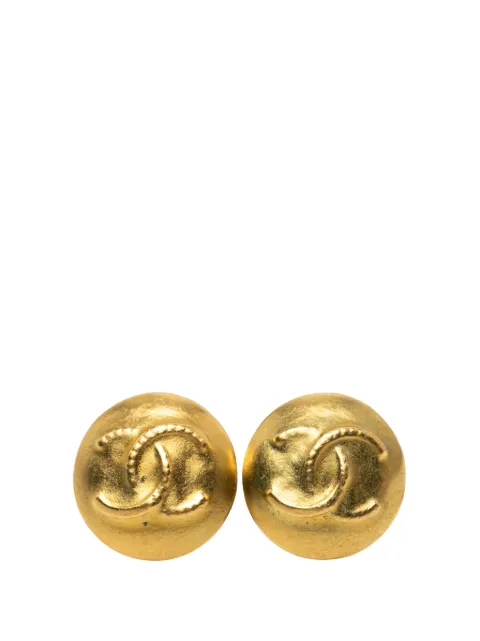 CHANEL Pre-Owned 1995 CC Gold Plated Round Clip On Earrings costume earrings Gold Q78U2DNF0PYNN0UP