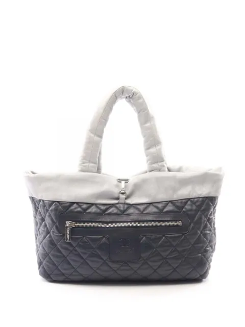 CHANEL Pre-Owned 2010-2011 Large Lambskin Coco Cocoon tote bag White 7EA1SZMIEI5PNVB1