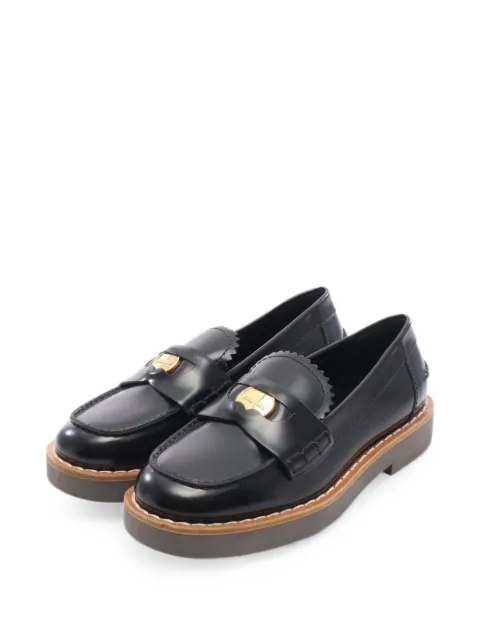 Miu Miu Pre-Owned 2010s Coin penny loafers Black 1084000