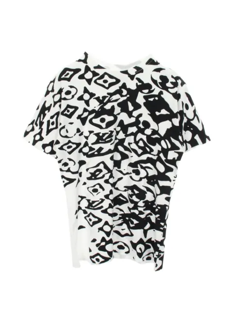 Louis Vuitton Pre-Owned Urs Fischer x 2010s monogram-print T-shirt White 1083964