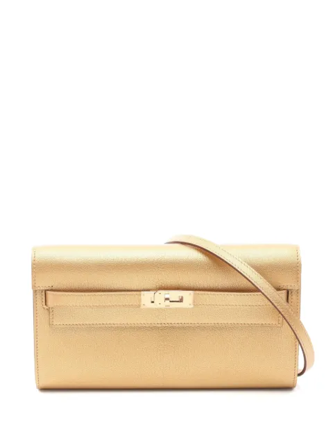 Hermès Pre-Owned Kelly To Go shoulder wallet Gold 1083654K