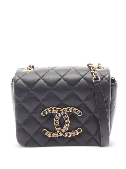 CHANEL Pre-Owned 2010s Matelassé CC shoulder bag Black 1083689