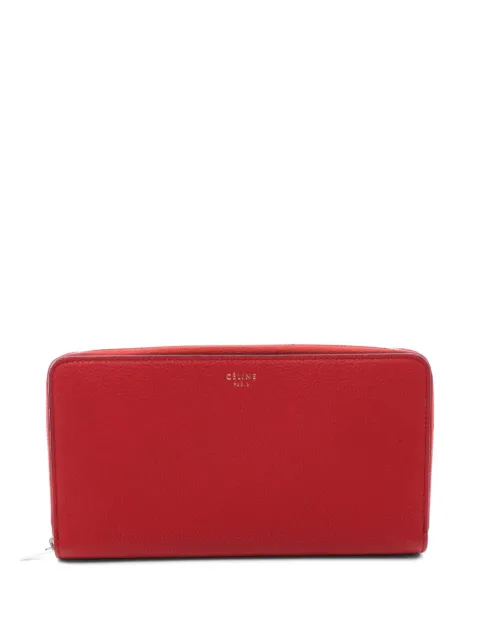 Celine Pre-Owned 2010s zip-around leather wallet Red 1084914